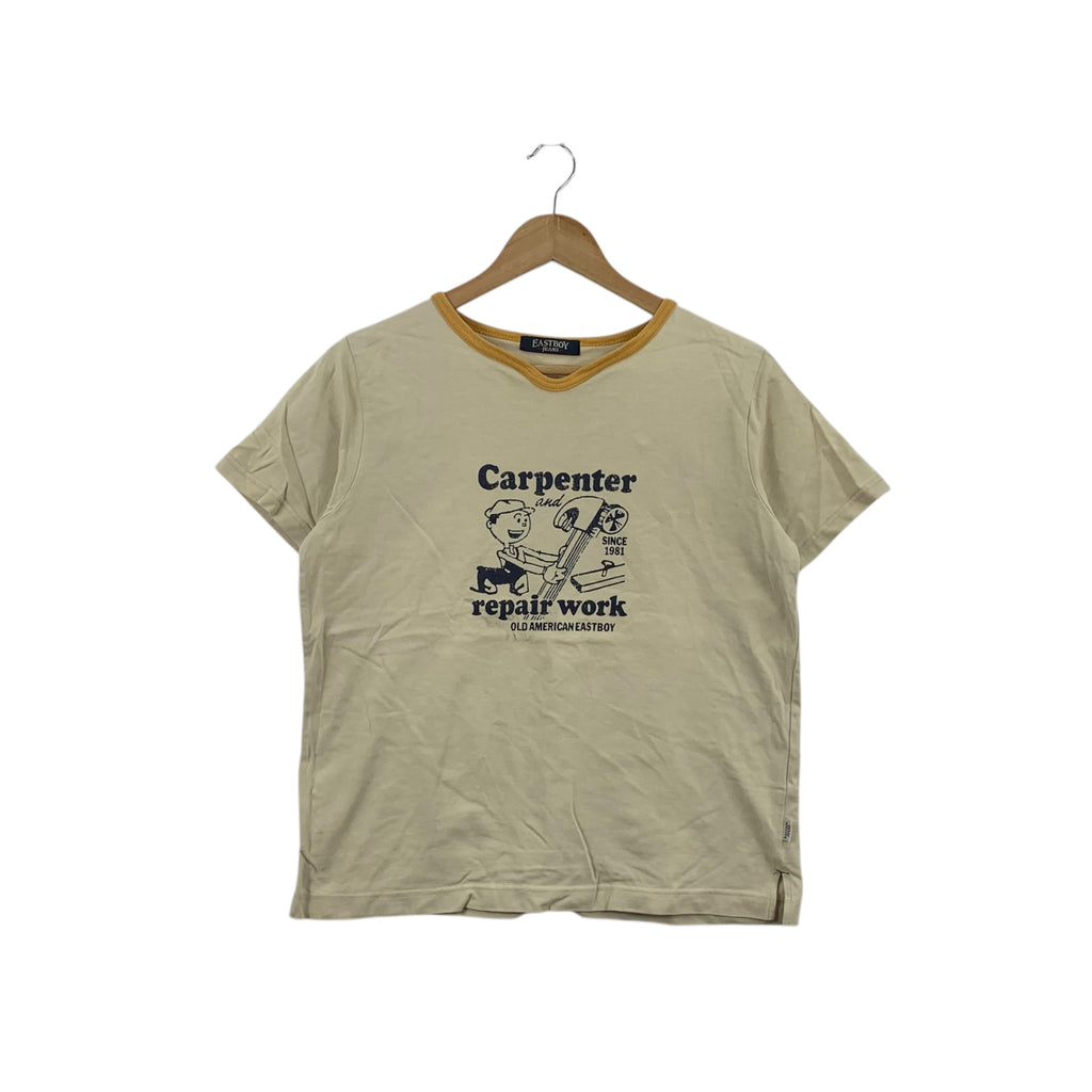 Vintage EASTBOY JEANS Carpenter Repair Work Tee Shirt Top Old American