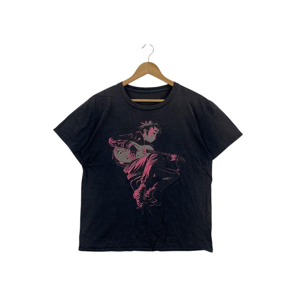 GORILLAZ 2-D Damon Albarn 2018 Now Tour Tee Shirt Top Band Concert Promo