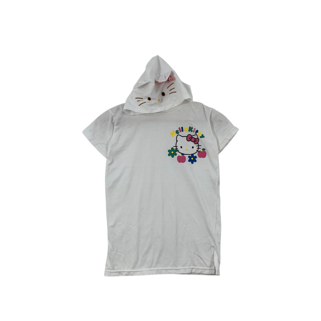 Vintage 1998 HELLO KITTY CARTOON Sanrio Cartoon Hooded Tee Shirt Kawaii Character