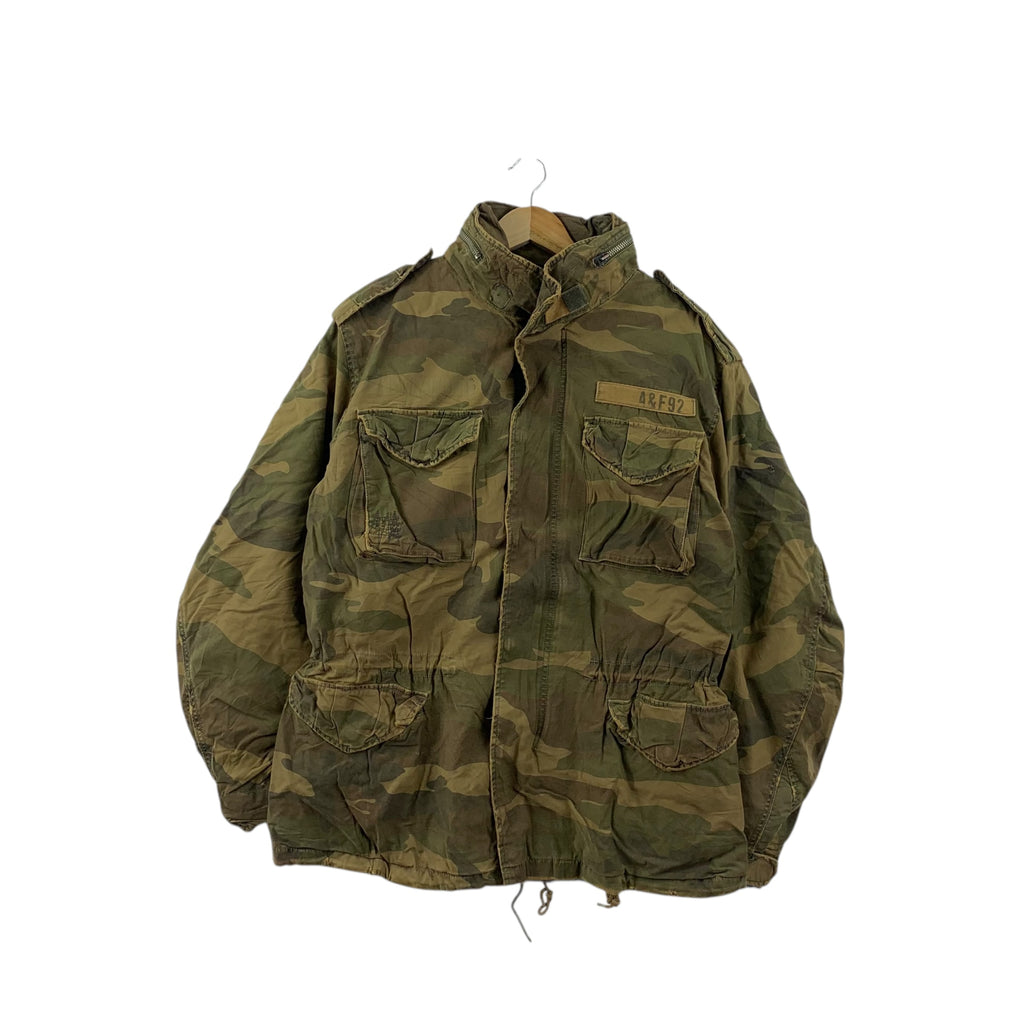 ABERCROMBIE AND FITCH Camoflage Multi Pockets Military Windbreaker Jacket