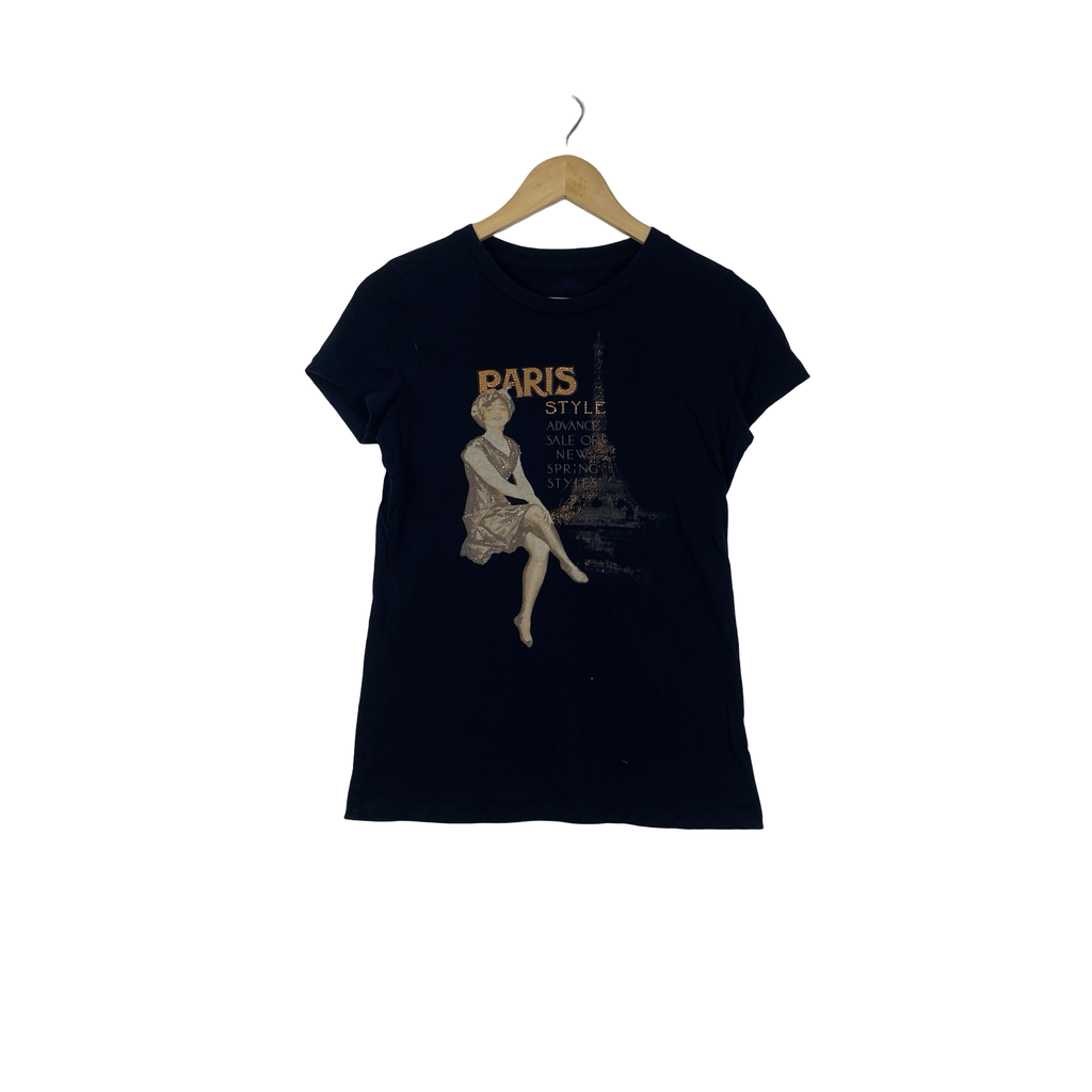 Vintage PARIS Style Graphic Fashion Tee Shirt Eiffel Tower Paris Chic Casual Streetwear Retro French Inspired Graphic