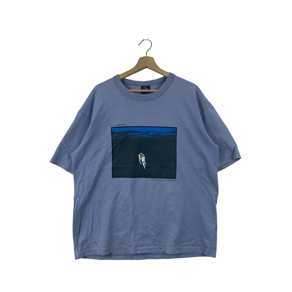 Vintage MOBILE SUIT  Gundam Anime Graphic T-Shirt Amuro Desert Scene Manga Mecha Streetwear