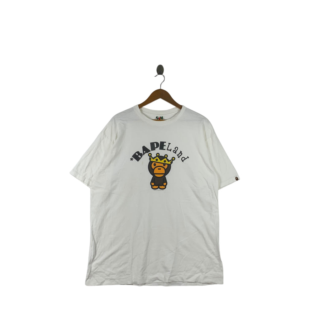 Vintage BAPE BABY MILO Crown Bathing Ape 2009 Tee Shirt Top Collection Nigo Era Rap
