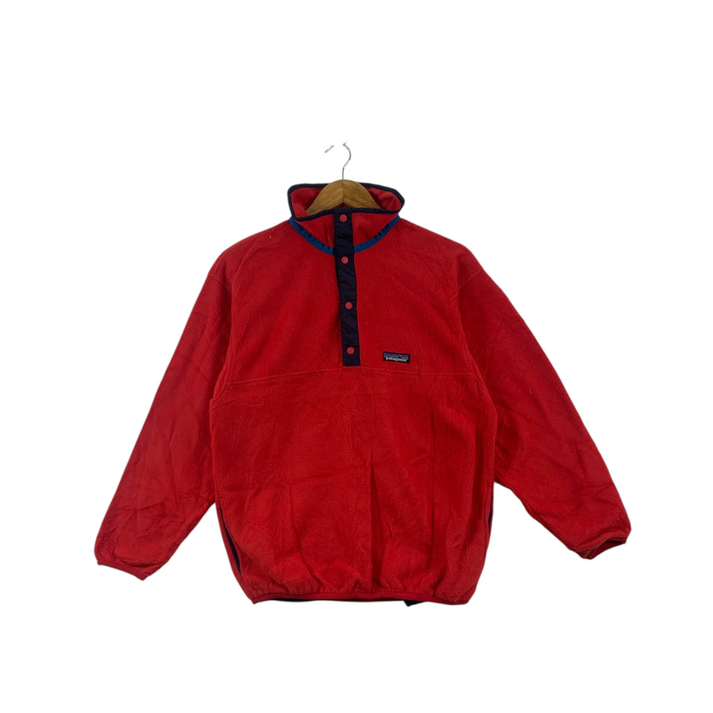 Vintage PATAGONIA SYNCHILLA Snap Button Fleece Jacket Outdoor Windbreaker Sweater