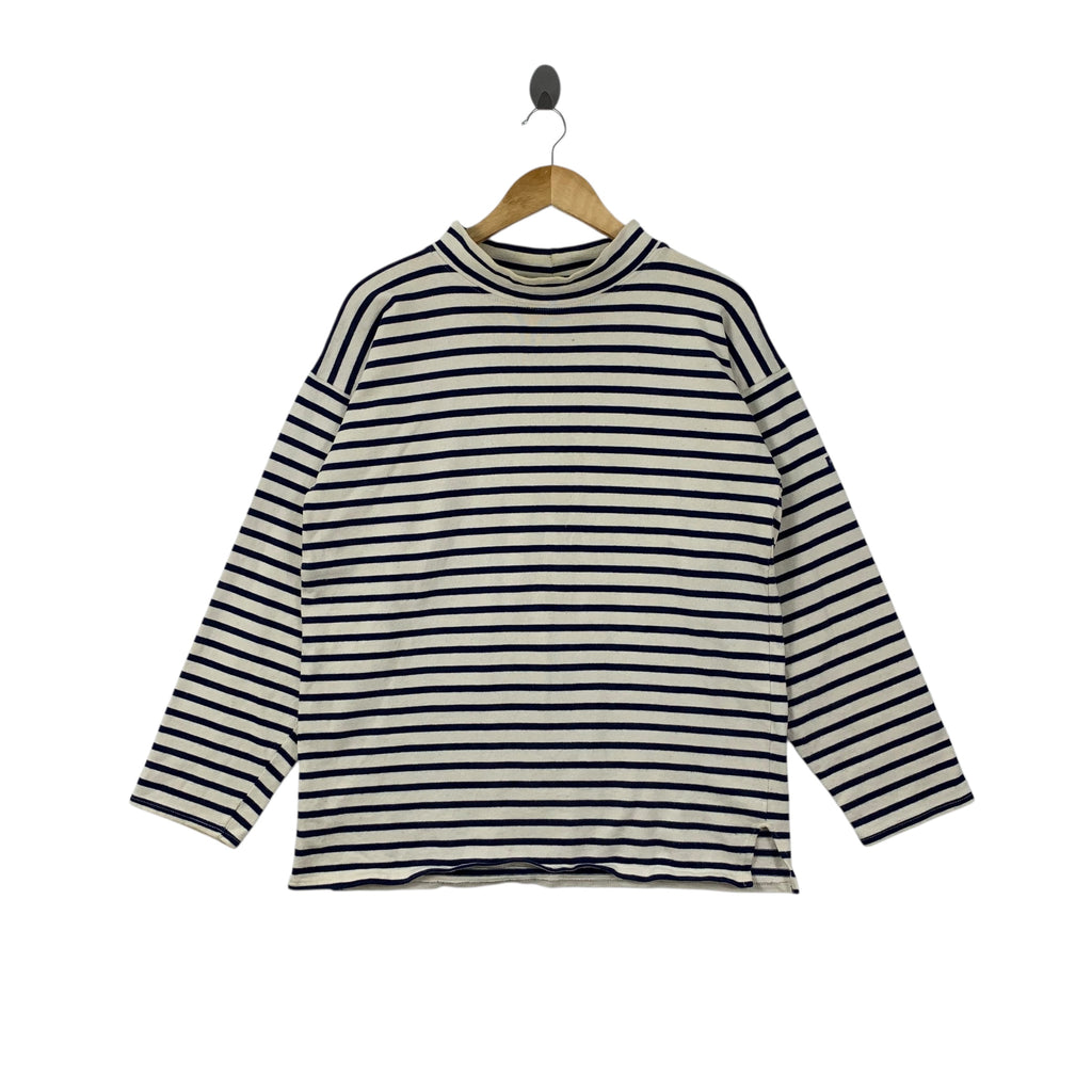 Vintage SAINT JAMES TRICOTS Made In France Striped Tee Shirt Top Baggy Long Sleeve