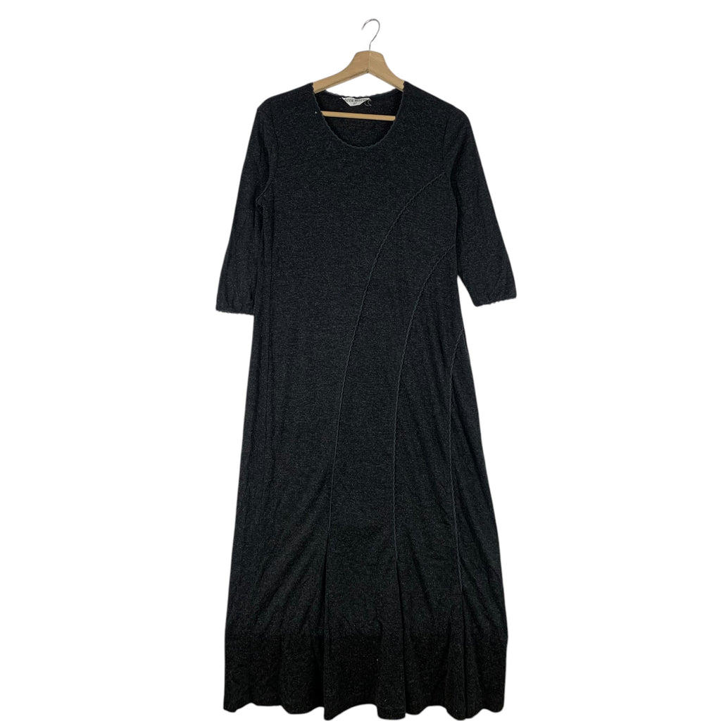Vintage BATEAU MOUCHE BIS Mohair Acrylic Dress Maxi Coat Long Jacket Cape Made In Japan
