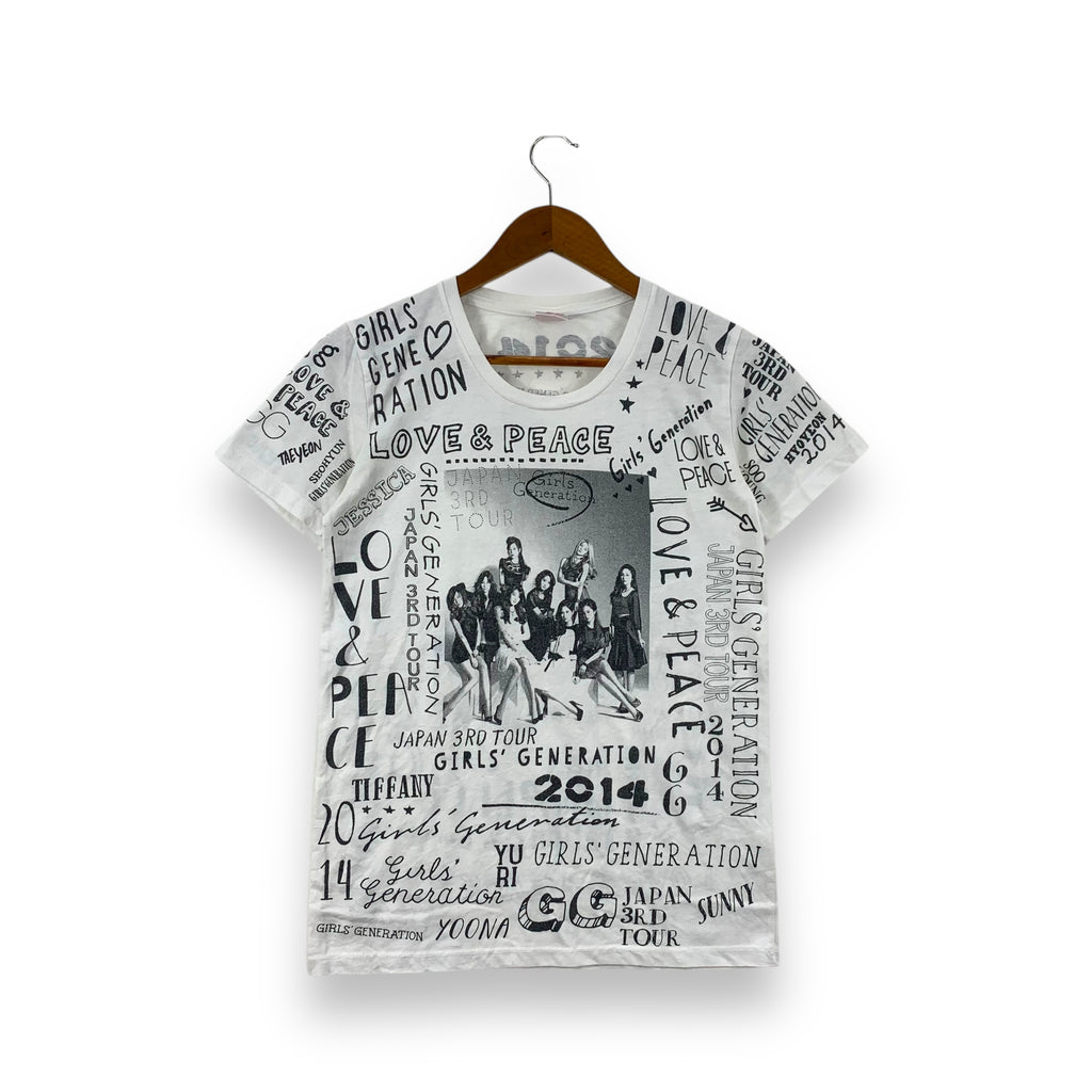 GIRLS GENERATION SNSD Love Peace Japan Tour 2014 Tee Shirt K-Pop Korea Idol Top