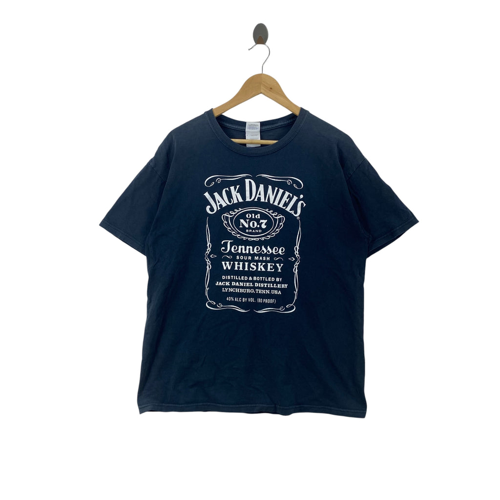 Vintage JACK DANIEL’S Old No. 7 Tennessee Whiskey Graphic Tee Shirt Logo Adult Casual Streetwear