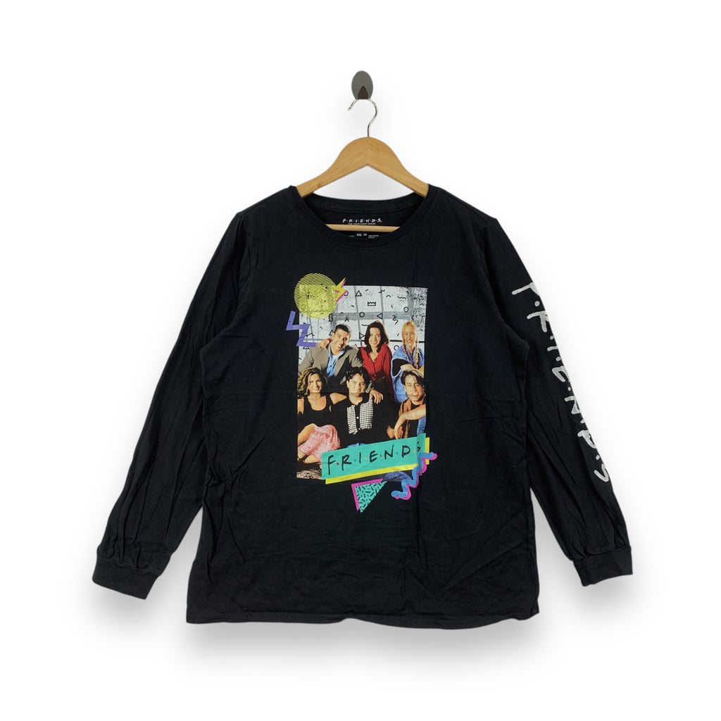 FRIENDS SERIES TV Show Long Sleeve Graphic Tee Shirt Top Cast Photo Print