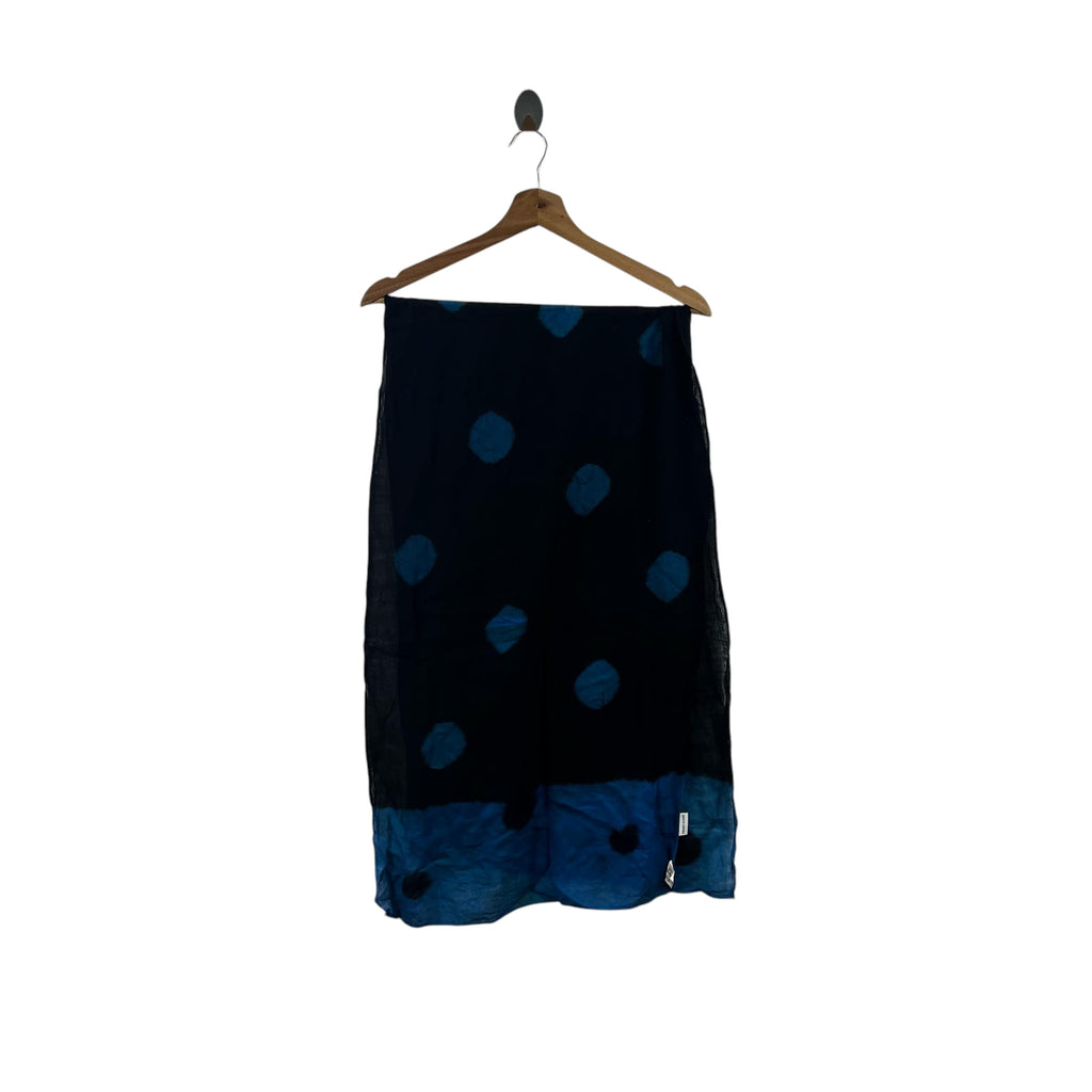 Vintage PIERRE CARDIN PARIS Polka Dot Muffler Scarf Shawl Fringes