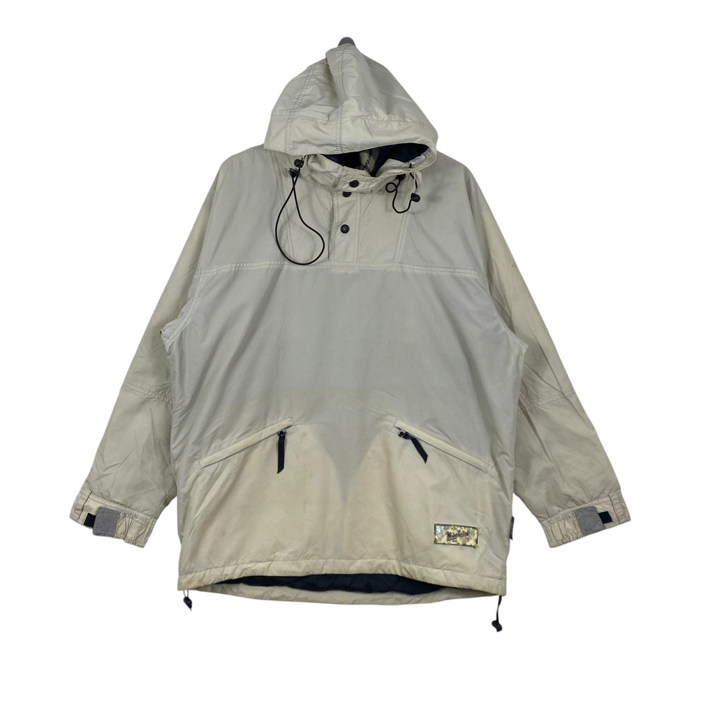 Vintage WOOLRICH USA OUTDOORWEAR Anorak Jacket Plaid Fleece Lined Hooded Pullover Windbreaker Waterproof Style