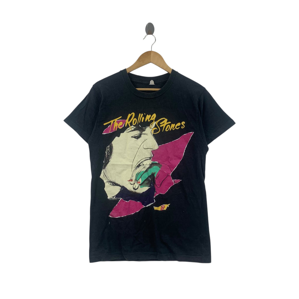 Vintage THE ROLLING STONES x ANDY WARHOL 1990 Tour Tee Shirt Top Europe Concert Artwork Pop Art
