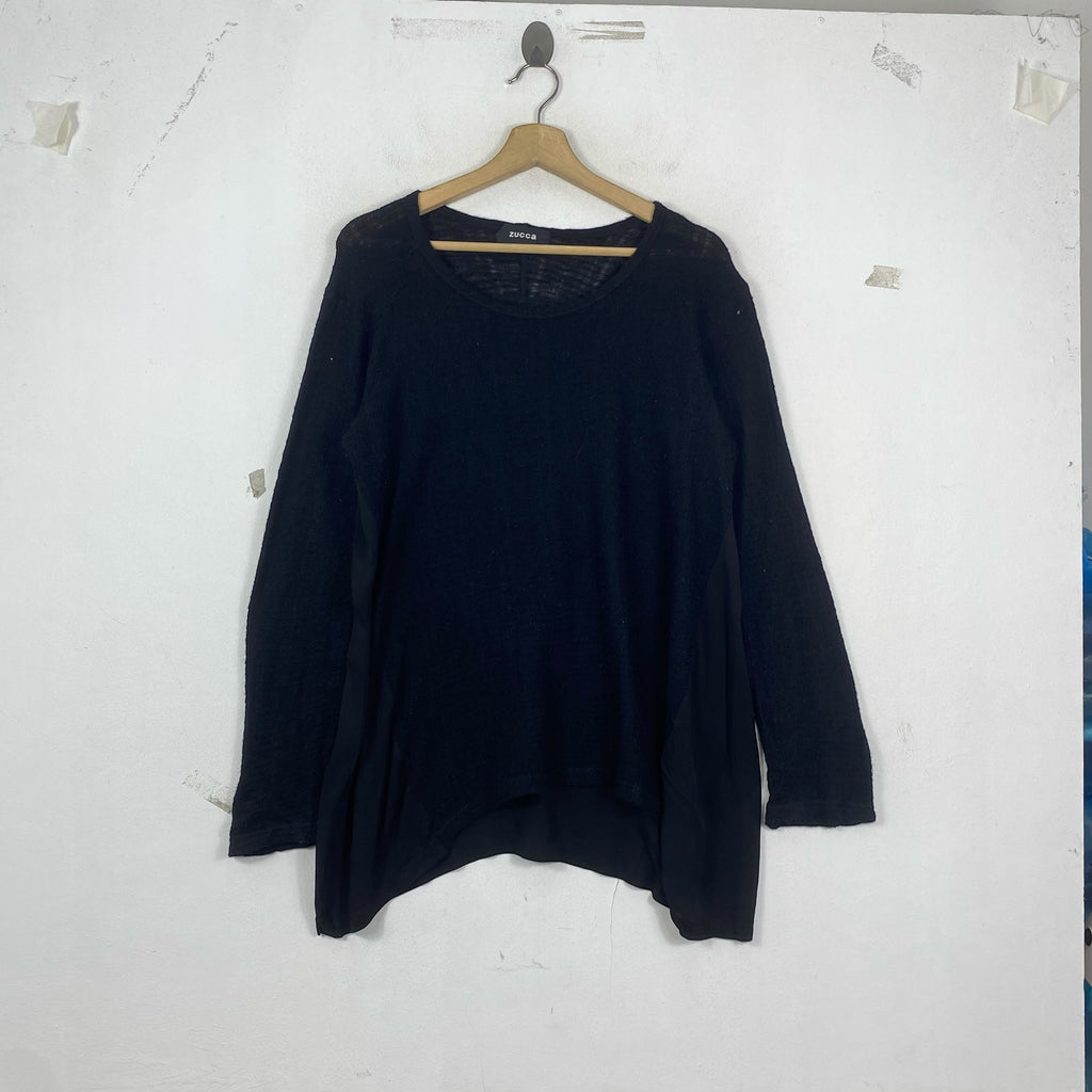 ZUCCA by ISSEY MIYAKE Long sleeve Knit Top Lightweight Sheer