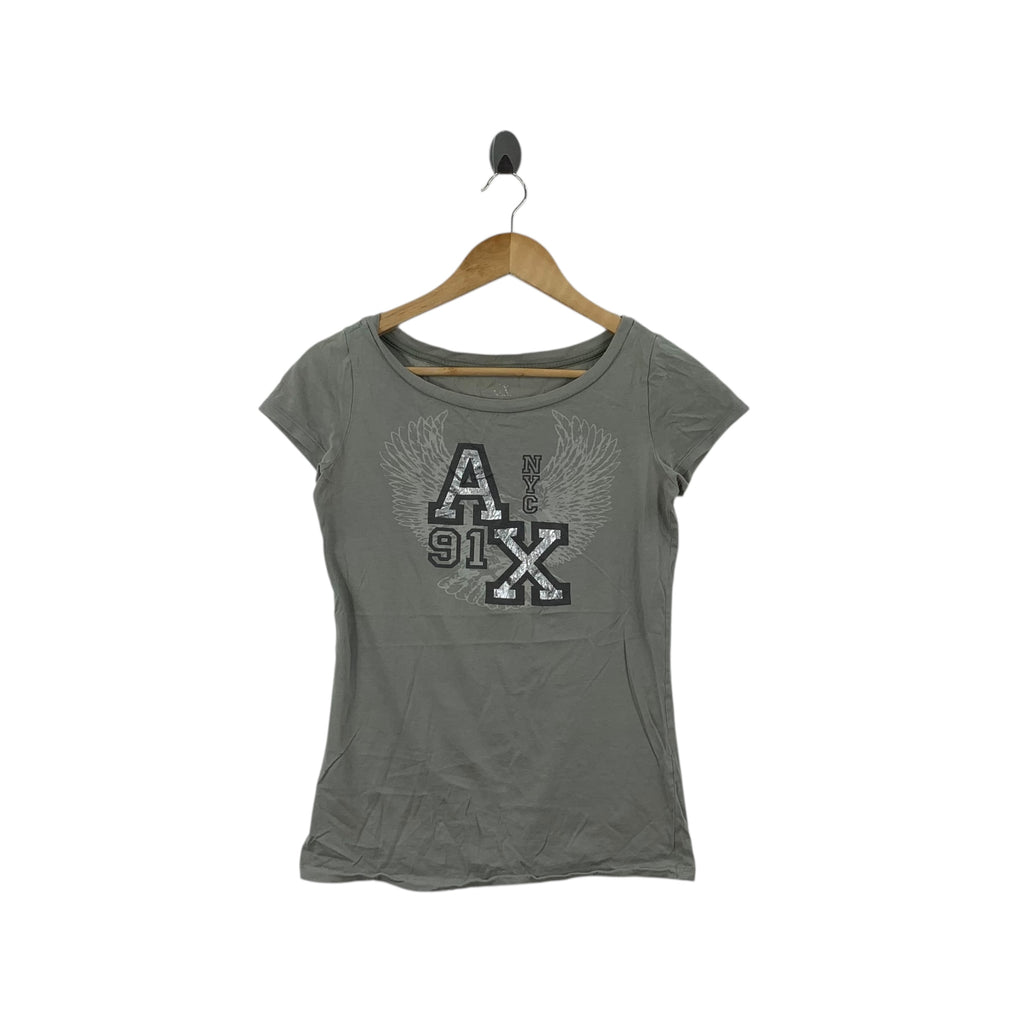 ARMANI EXCHANGE AX Collection Reflective Logo Tee Shirt Top Emporio Giorgio Design Studio