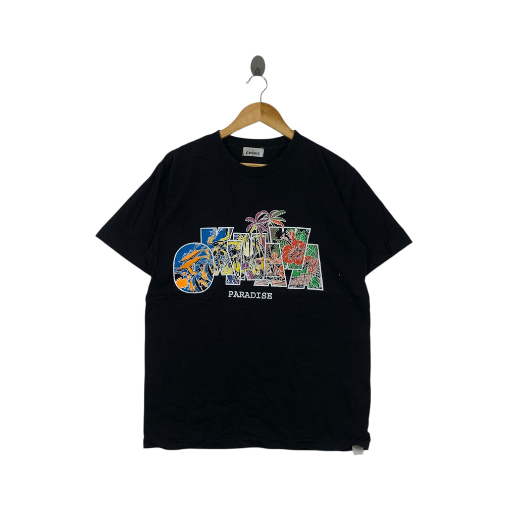 Vintage COSMIC OKINAWA PARADISE Hawaii Vacation Tee Shirt Top Beach Island