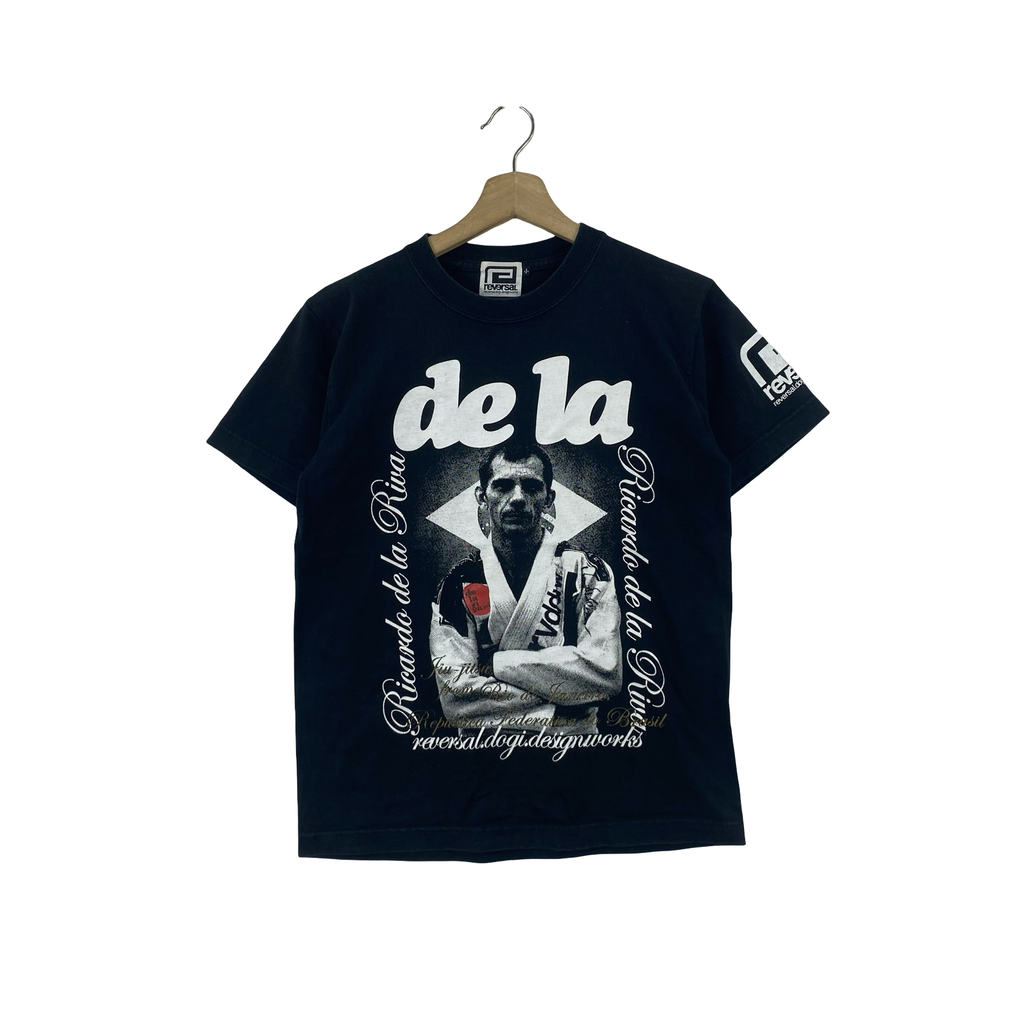 Vintage REVERSAL DOGI  Design Works Ricardo De La Riva BJJ Graphic T-Shirt Martial Arts