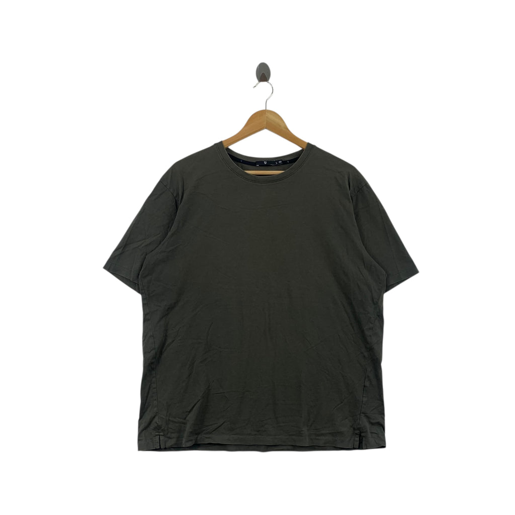 JIL SANDER x UNIQLO +J Collection Plain Green Baggy Tee Shirt Top Minimalist Design