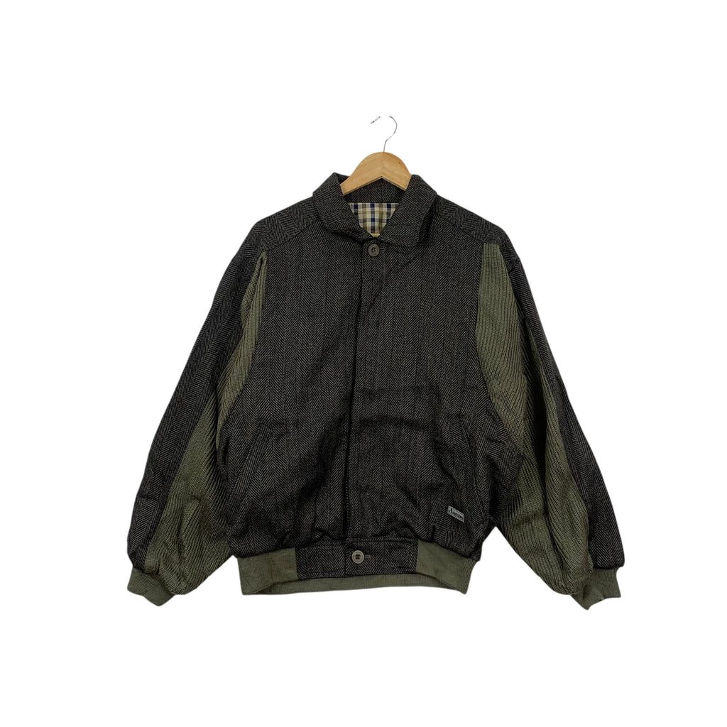 Vintage 90’ AQUASCUTUM LONDON Herringbone Jacket Coat Windbreaker Outdoor