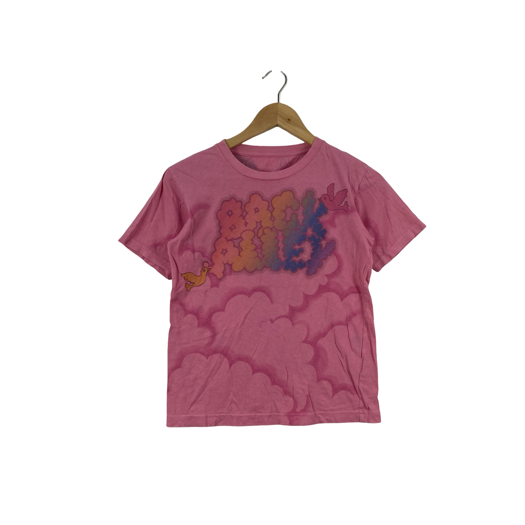 Vintage BACK ALLEY  Graphic Tee Shirt Japan Streetwear Cloud Print Crew Neck Y2K Cute Casual