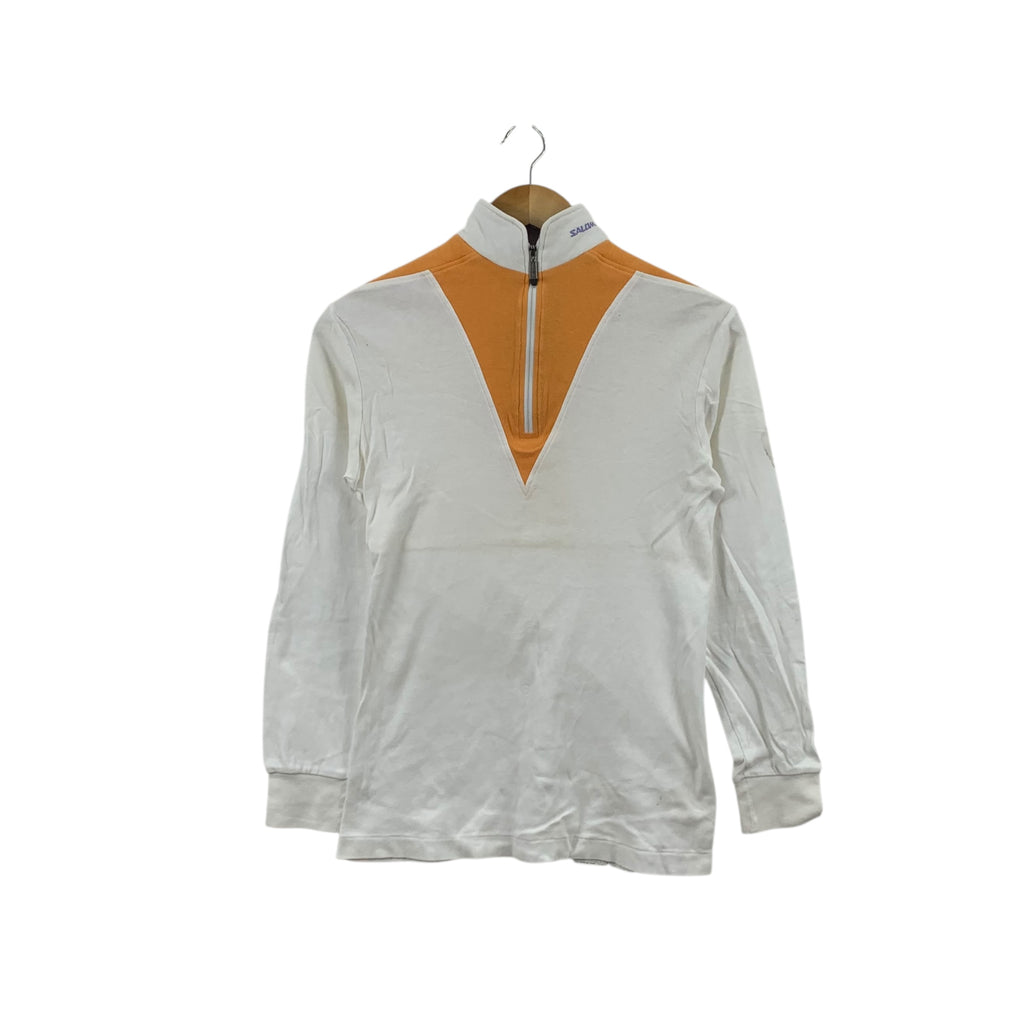 Vintage SALOMON SKI GEAR Half Zipper Sweater Pullover Shirt Sweatshirt Long Sleeve