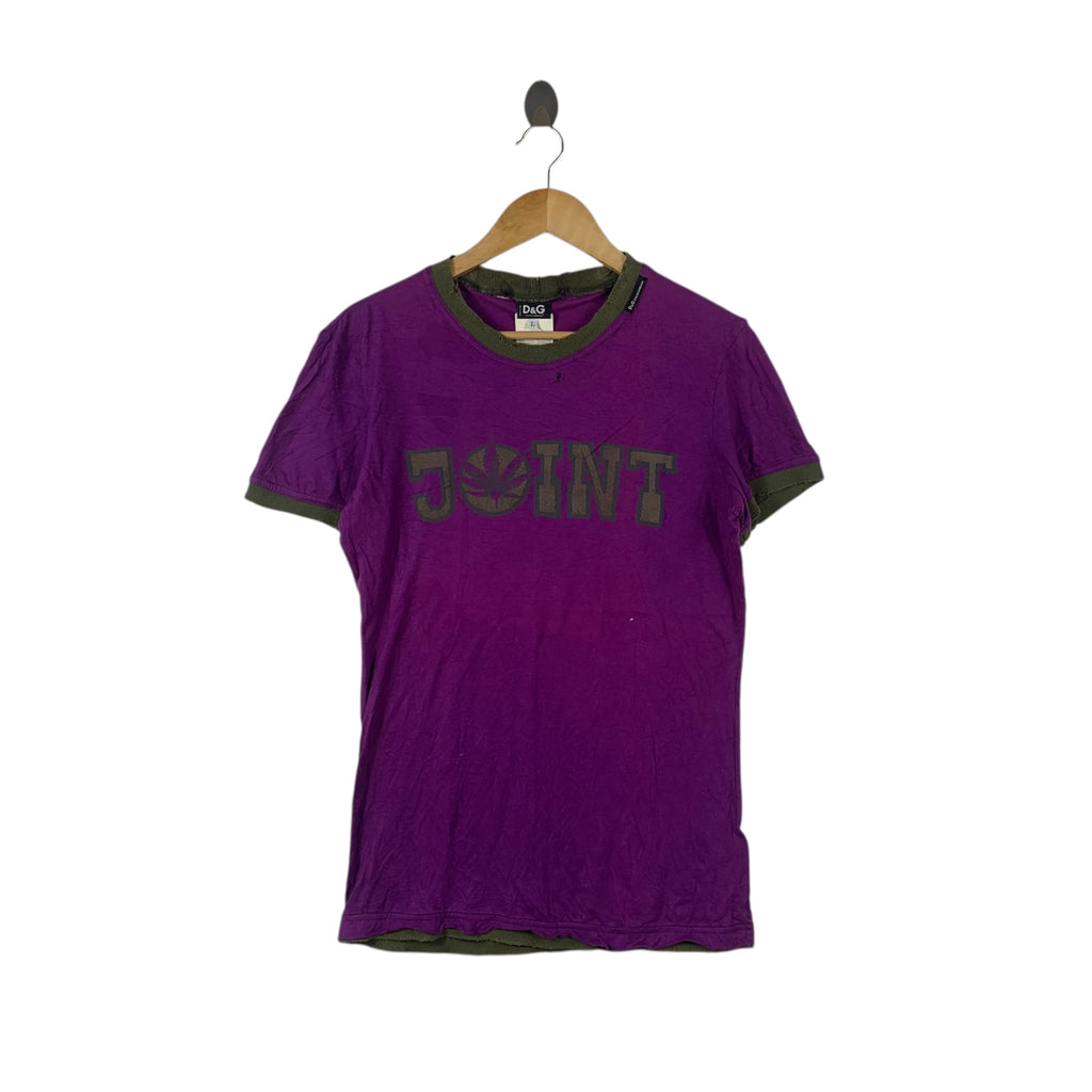 Vintage DOLCE GABBANA D&G Joint Ringer Thrashed Tee Shirt Top Distress