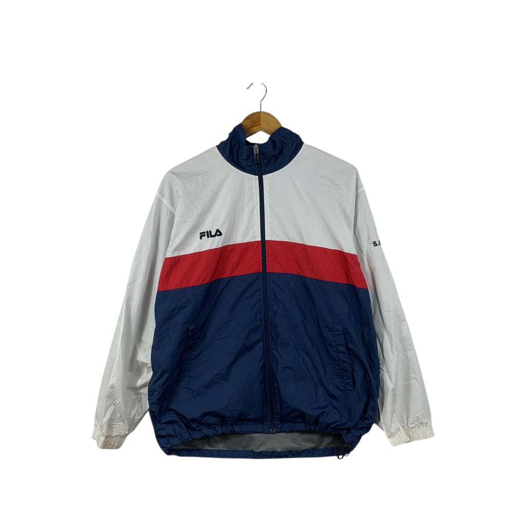 Vintage FILA ITALIA AKATSUKA Japan Team Zipper Jacket Windbreaker Single Layer