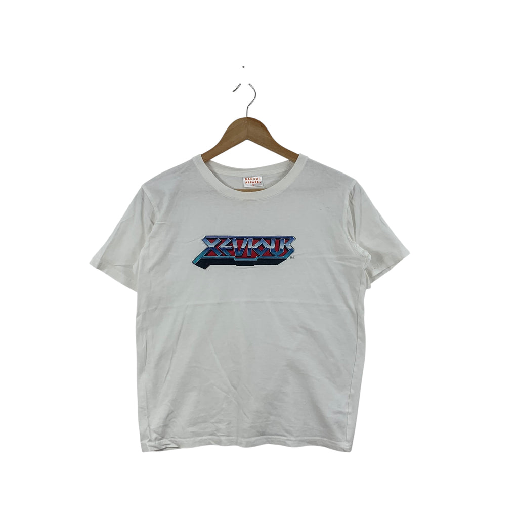 Vintage BANDAI APPAREL x XEVIOUS Video Game Franchise Tee Shirt Top Retro Game