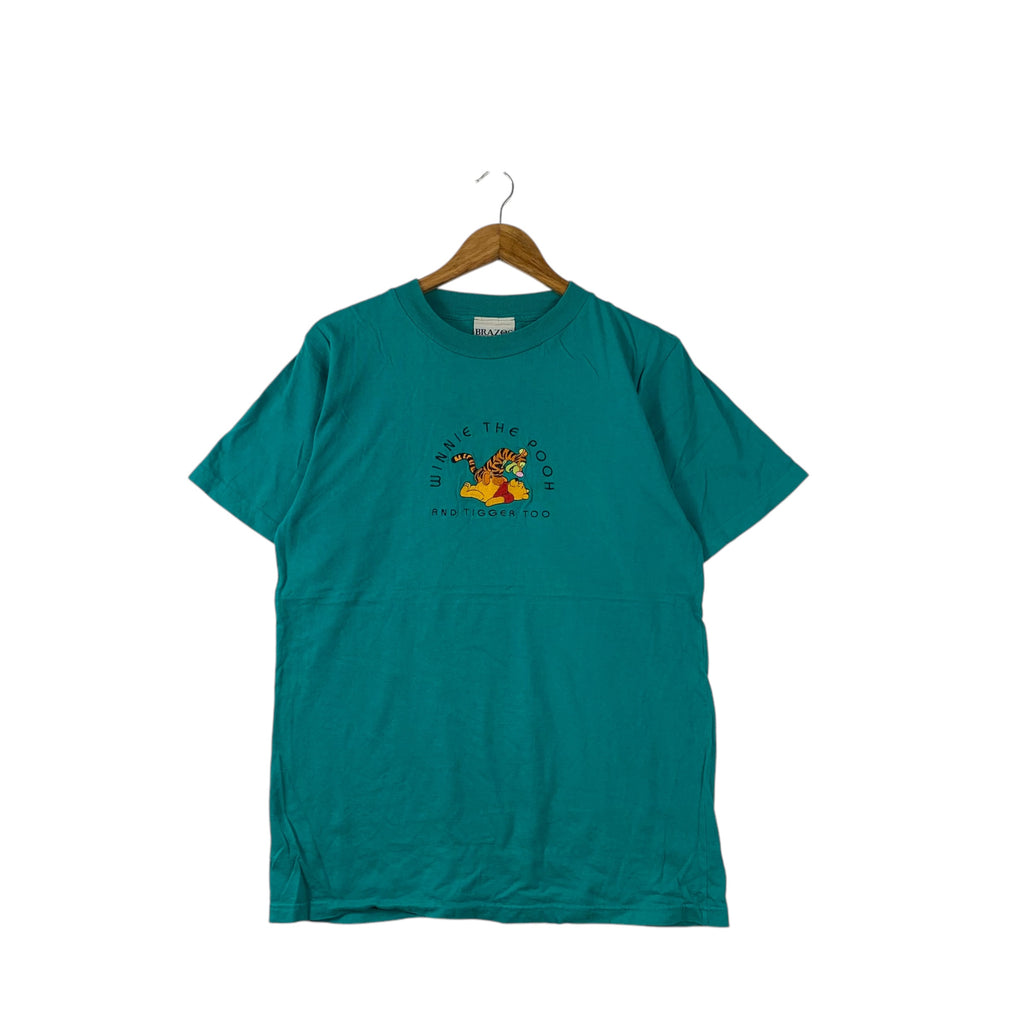 Vintage WINNIE THE POOH Tigger Embroidered Tee Shirt Top Cartoon Movie