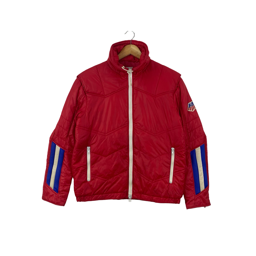 Vintage DESCENTR  PUFFER SKI Jacket Patch Quilted Insulated Winter Snow Jacket