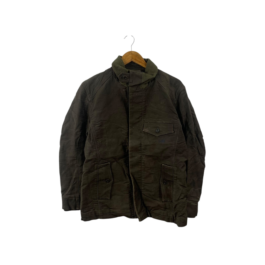 TOMORROWLAND JAPAN EDITION Military Style Jacket Coat Ribbed Knit Collar