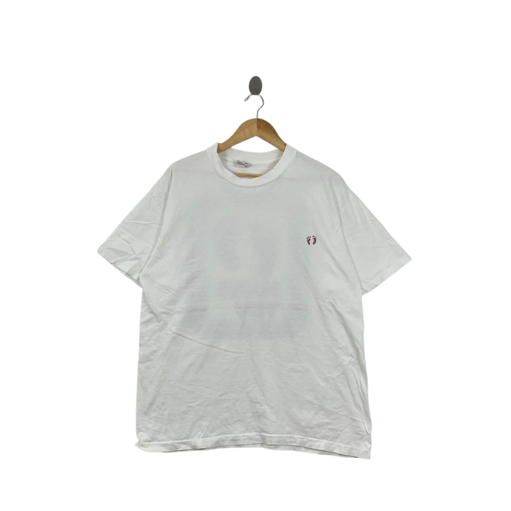 Vintage 90’ HANG TEN CALIFORNIA Foot Logo Tee Shirt Top Hawaii Surf