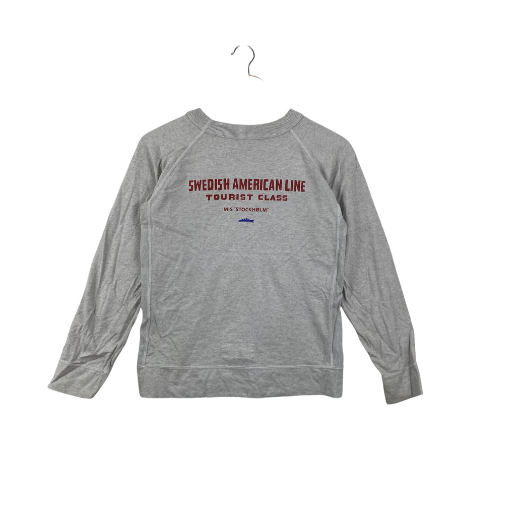 Vintage 90s SWEDISH AMERICAN Line Tourist Class Stockholm Sweatshirt Crewneck Raglan Sleeve