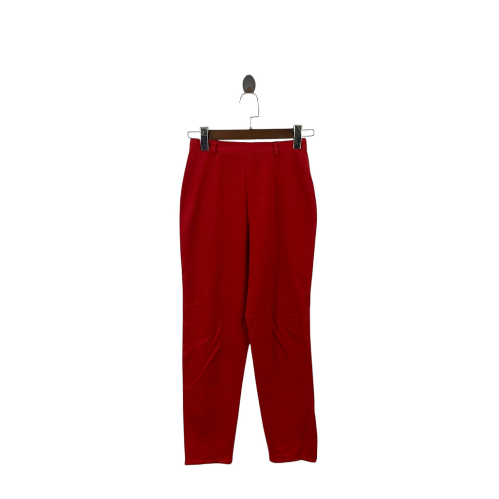 Vintage 90’ ELLE PARIS COLLECTION Red Casual Pant Trouser Golf Slack Workwear