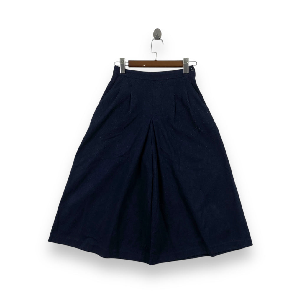UNIQLO X INES DE LA FRESSANGE Navy Culottes Wide Leg Pant Trouser