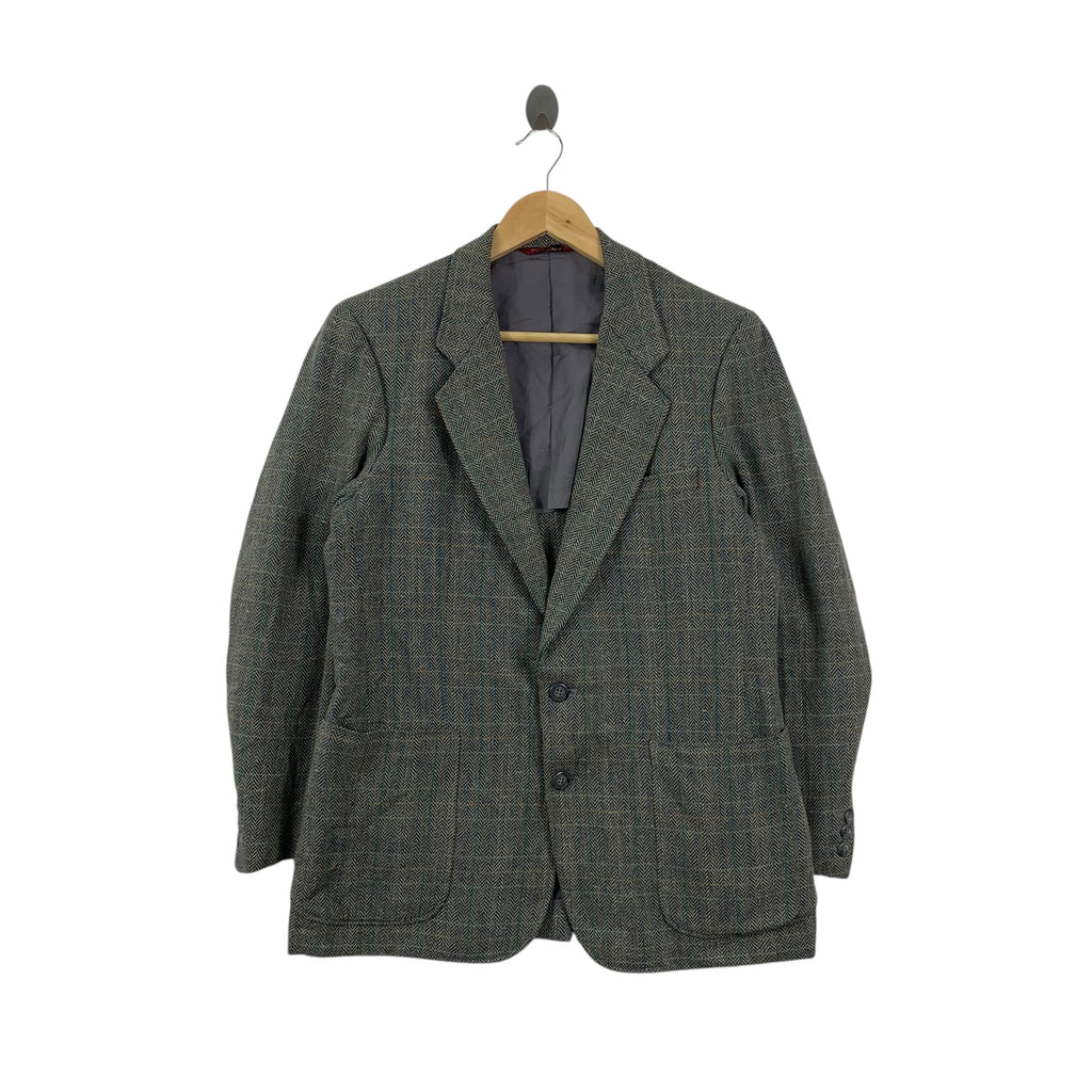 Vintage EMANUEL UNGARO PARIS Herringbone Blazer Coat Peacoat Formal Meeting