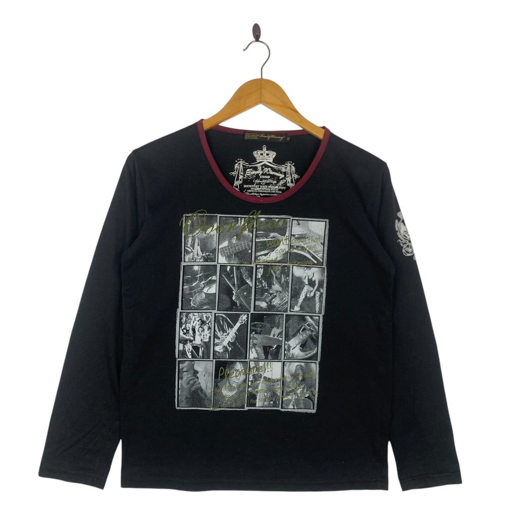 ROEN HIROMU TAKAHARA Rock Fotofolio Collage Design Tee Shirt Top Japan Streetwear Aesthetic Long Sleeve