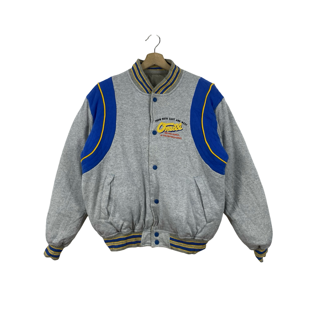 Vintage O’NEILL VERSITY Bomber Jacket Snap Button Streetwear Spellout Embroidered Style Jacket Retro Casual Outerwear