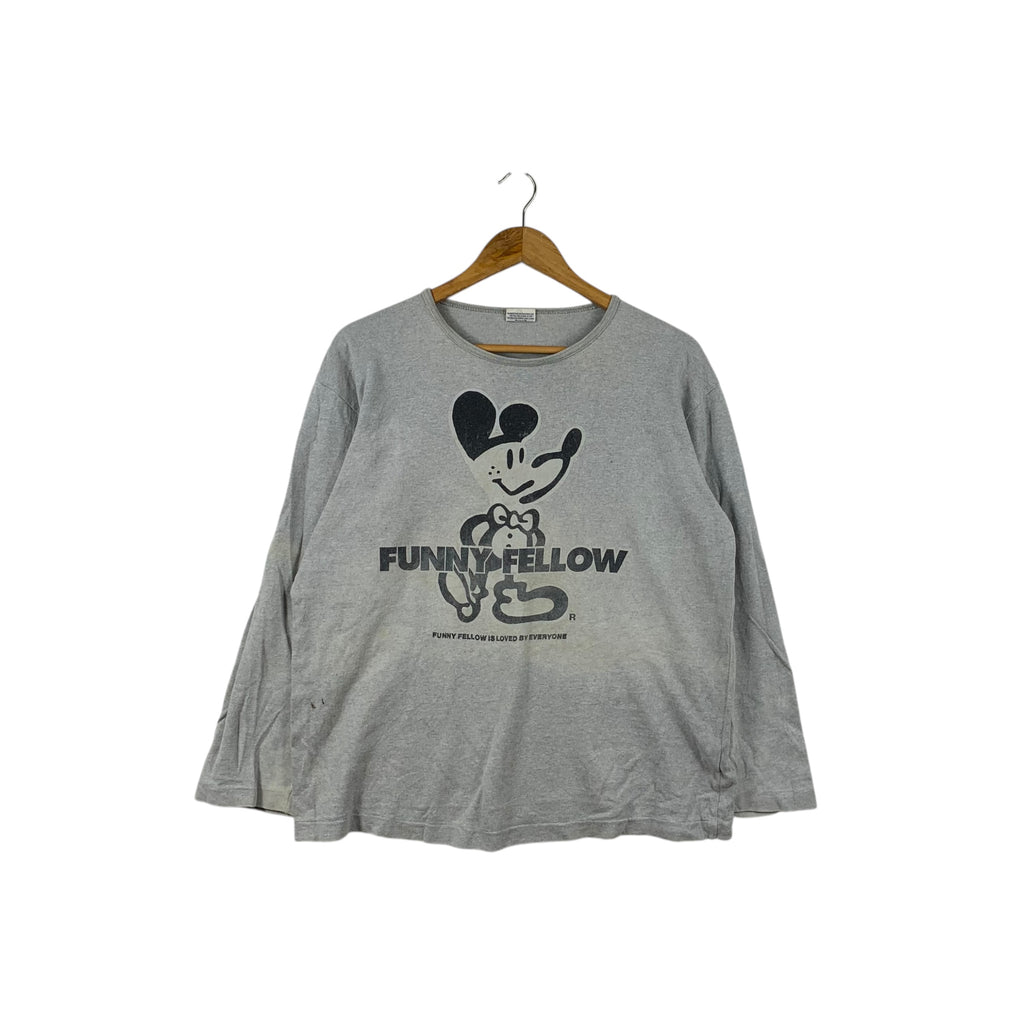 Vintage 80’ MICKEY MOUSE CARTOON Funny Fellow Sweatshirt Sweater Pullover