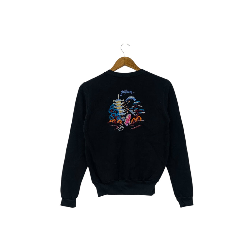Vintage SUKAJAN SOUVENIR TEMPLE Japan Traditional Tee Shirt Top Sweater Pullover