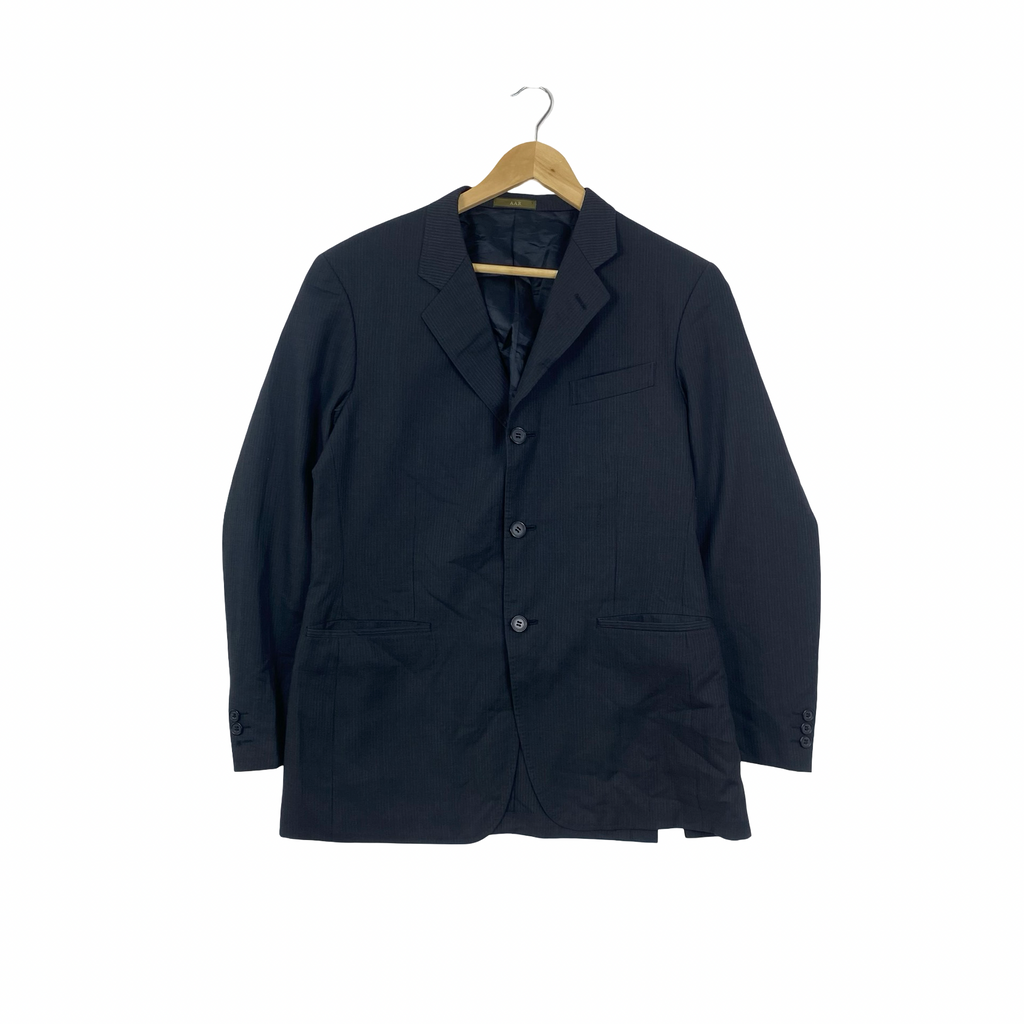 A.A.R YOHJI YAMAMOTO Design Studio Tailored Blazer Jacket Pinstripe Classic Designer Formal Sport Coat