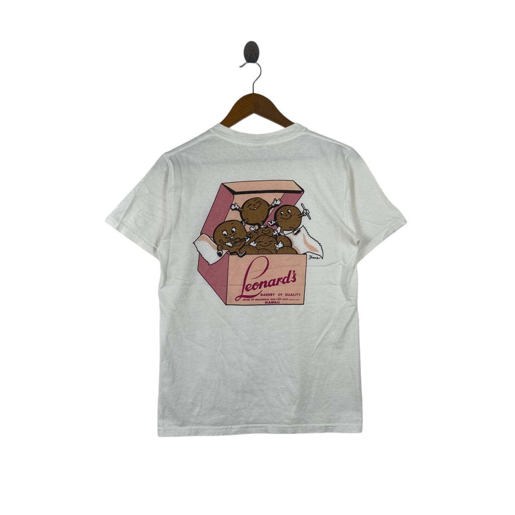 Vintage 90’ LEONARD’S BAKERY HAWAII Malasada Puffs Tee Shirt Top Honolulu Cake Diane
