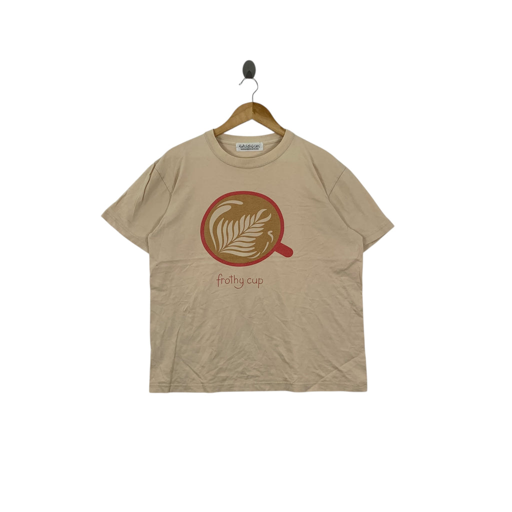 Vintage GASBOOK TOKYO Gas As Interface Frothy Cup Tee Shirt Top Mike Mills Artist