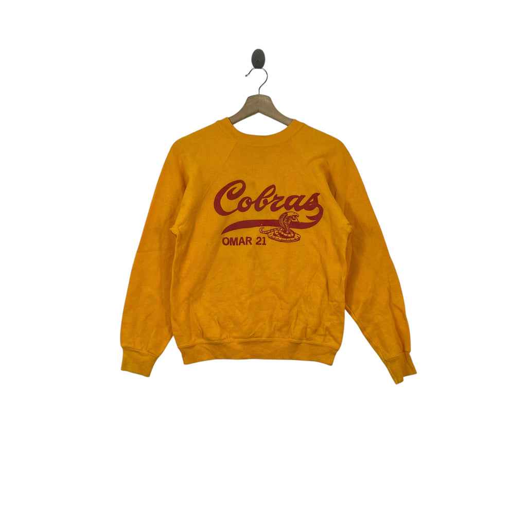 Vintage 90s COBRAS OMAR 21 Graphic Sweatshirt Tultex Maximum Sweats Raglan Crewneck Pullover