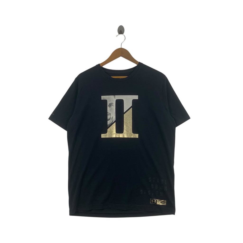 NBA STEPHEN CURRY x UNDER ARMOUR Point Guard Tee Shirt Top Stare Down Destiny