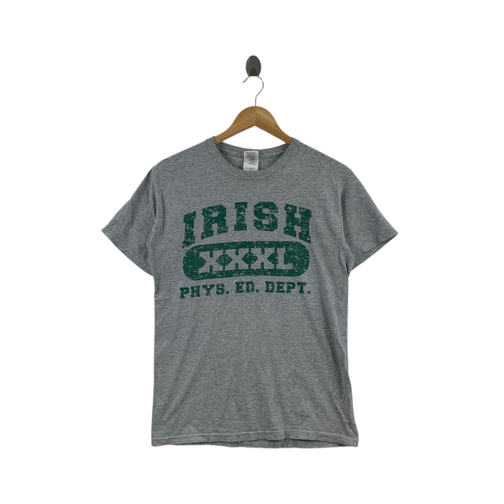 Vintage IRISH PHYS ED. DEPT University College Tee Shirt Top Collegiate Alumni