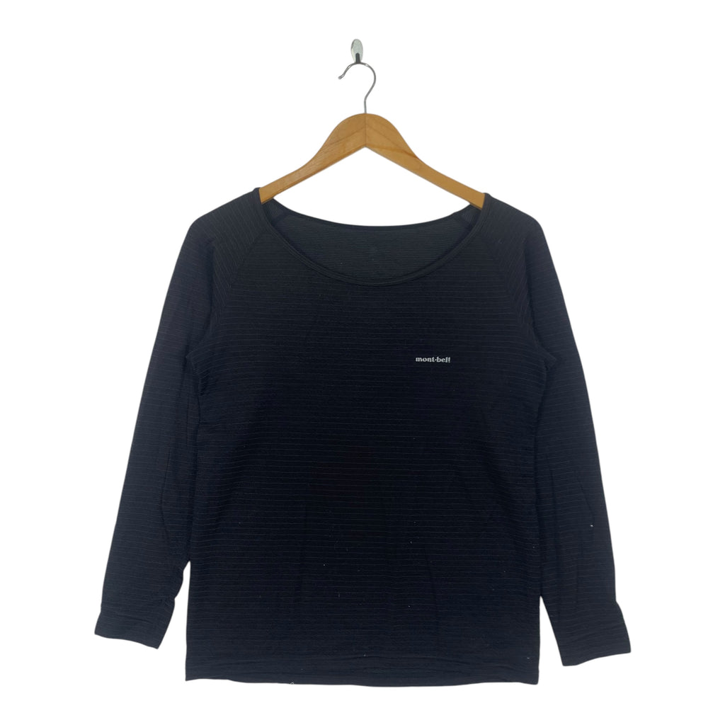 MONTBELL OUTDOOR Reflective Logo Tee Shirt Tee Shirt Top Stripes Long Sleeve Made In Japan