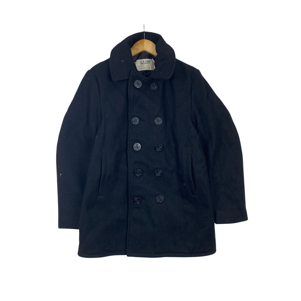 Vintage SCHOTT NYC U.S. 740N Pea Coat Double Breasted Military Classic Heritage