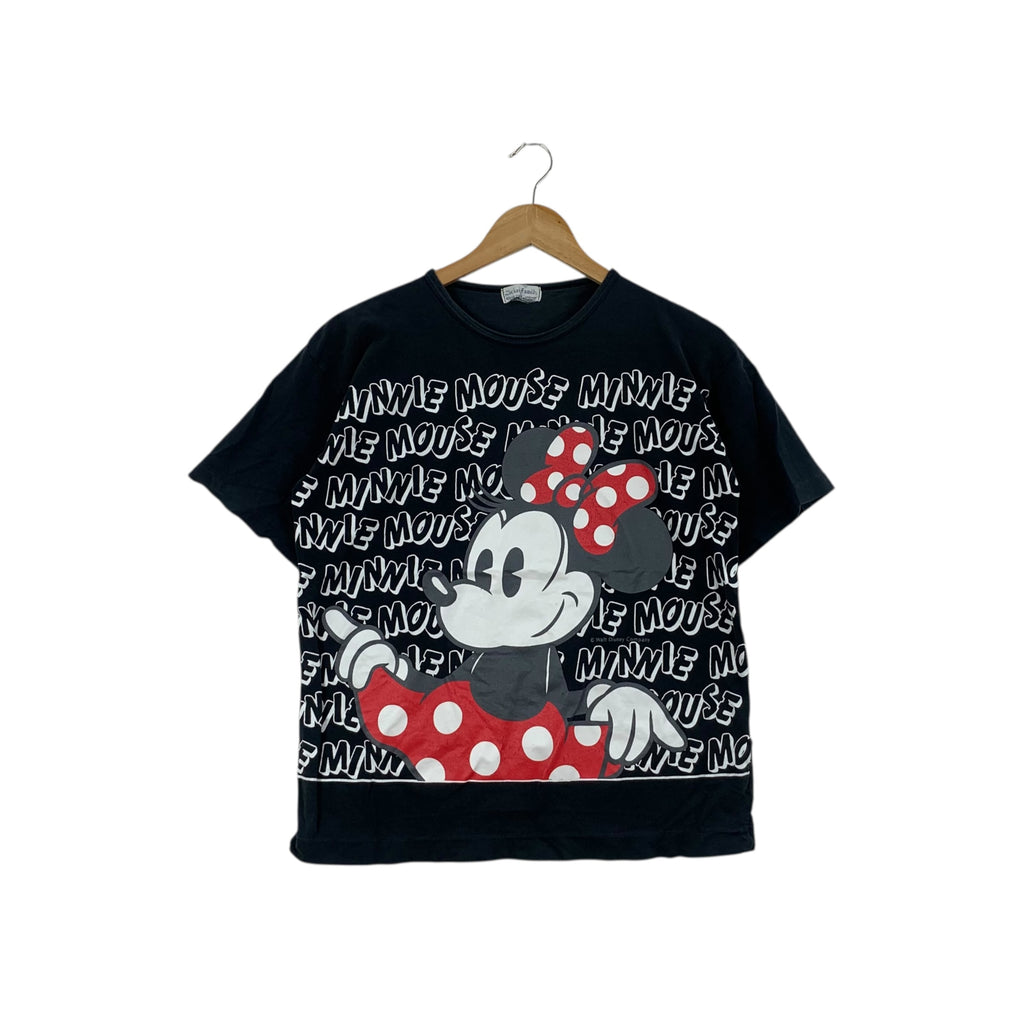 Vintage WALT DISNEY COMPANY Minnie Mouse Tee Shirt Top Over Print