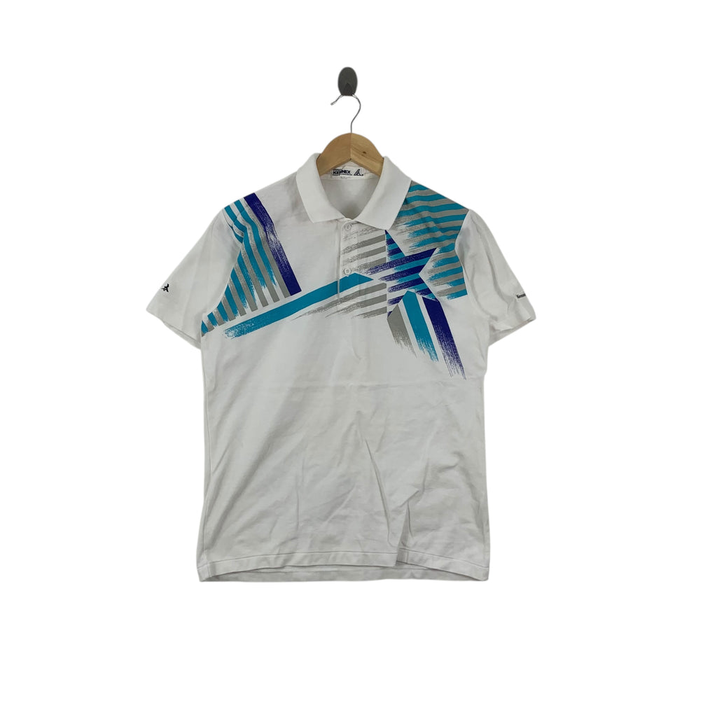 Vintage 90’ PRO KENNEX SPORTSWEAR Abstract Polo Tee Shirt Top Tennis Badminton