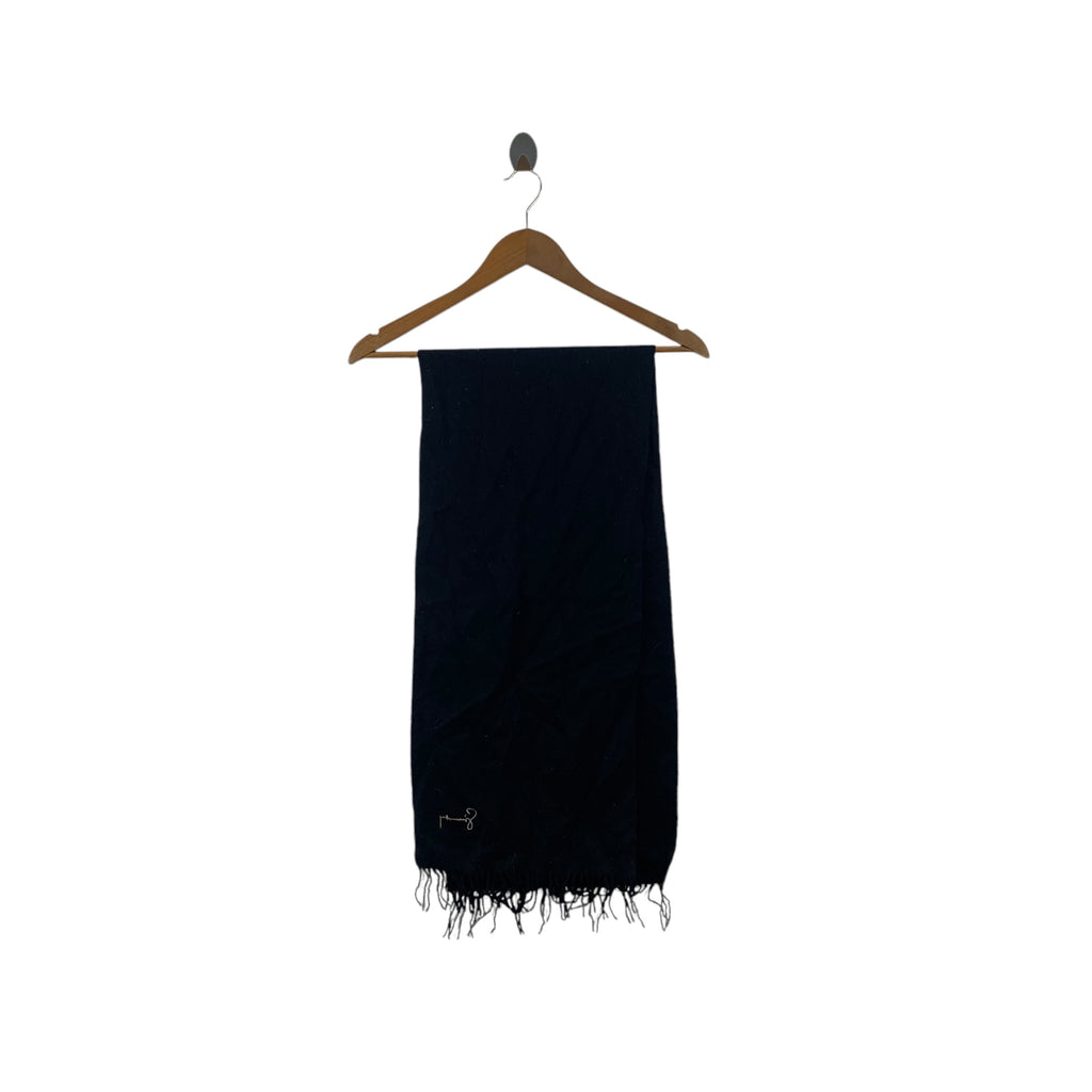 Vintage GIVENCHY PARIS Minimalist Design Muffler Scarf Shawl Fringes